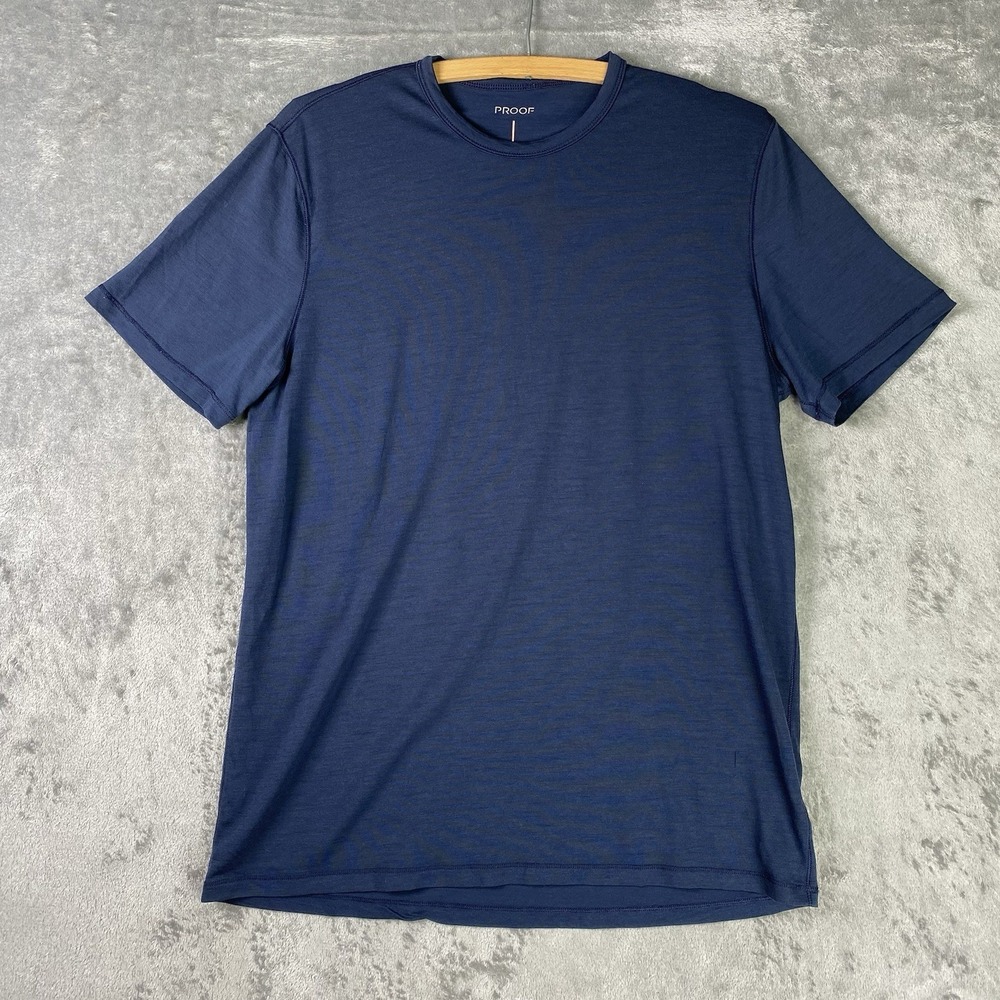 Proof 72 Hour Merino Wool T Shirt Mens Size M Navy Blue Huckberry Gorp *READ*